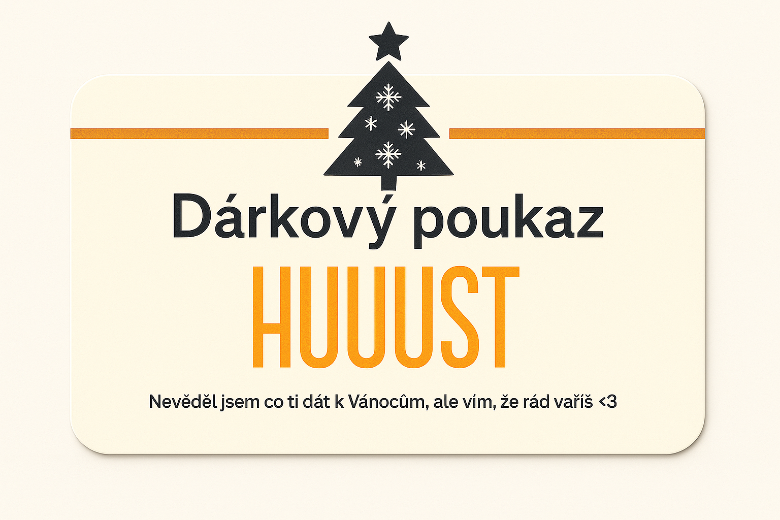 Dárkový poukaz Huuust
